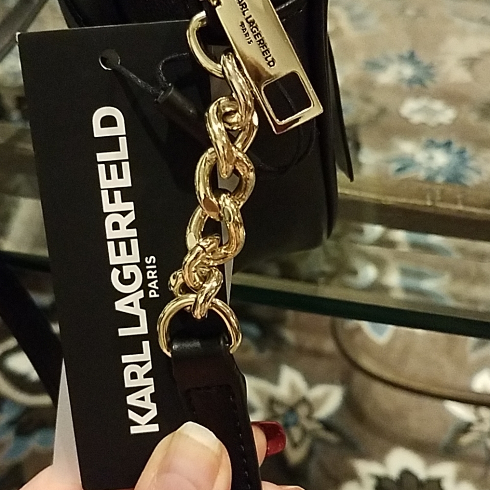 SOLD😍😍KARL LAGERFELD Paris Kris Fara PU bow bag - Picture 7 of 8